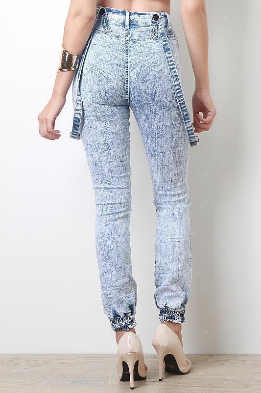 Distressed Acid Wash Overalls test