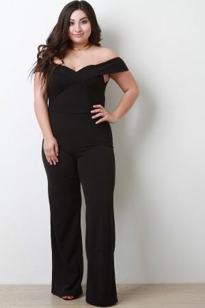 Off The Shoulder Sweetheart Neck Palazzo Jumpsuit test