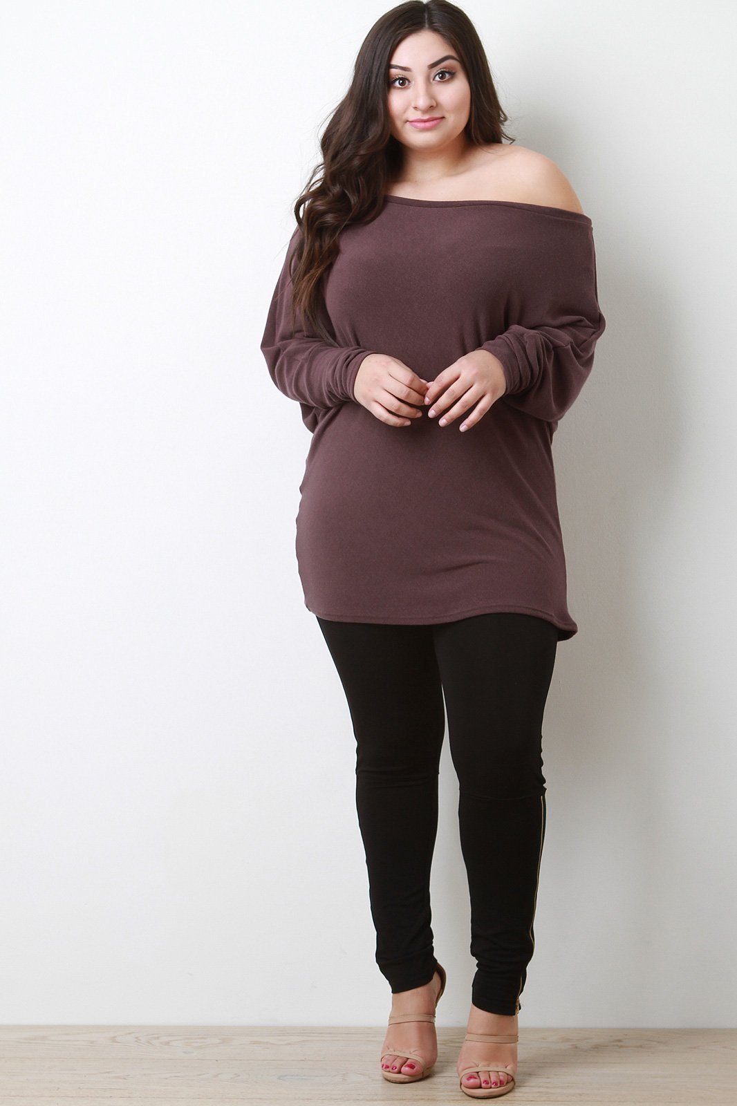 One Shoulder Dolman Sleeve Sweater Top test